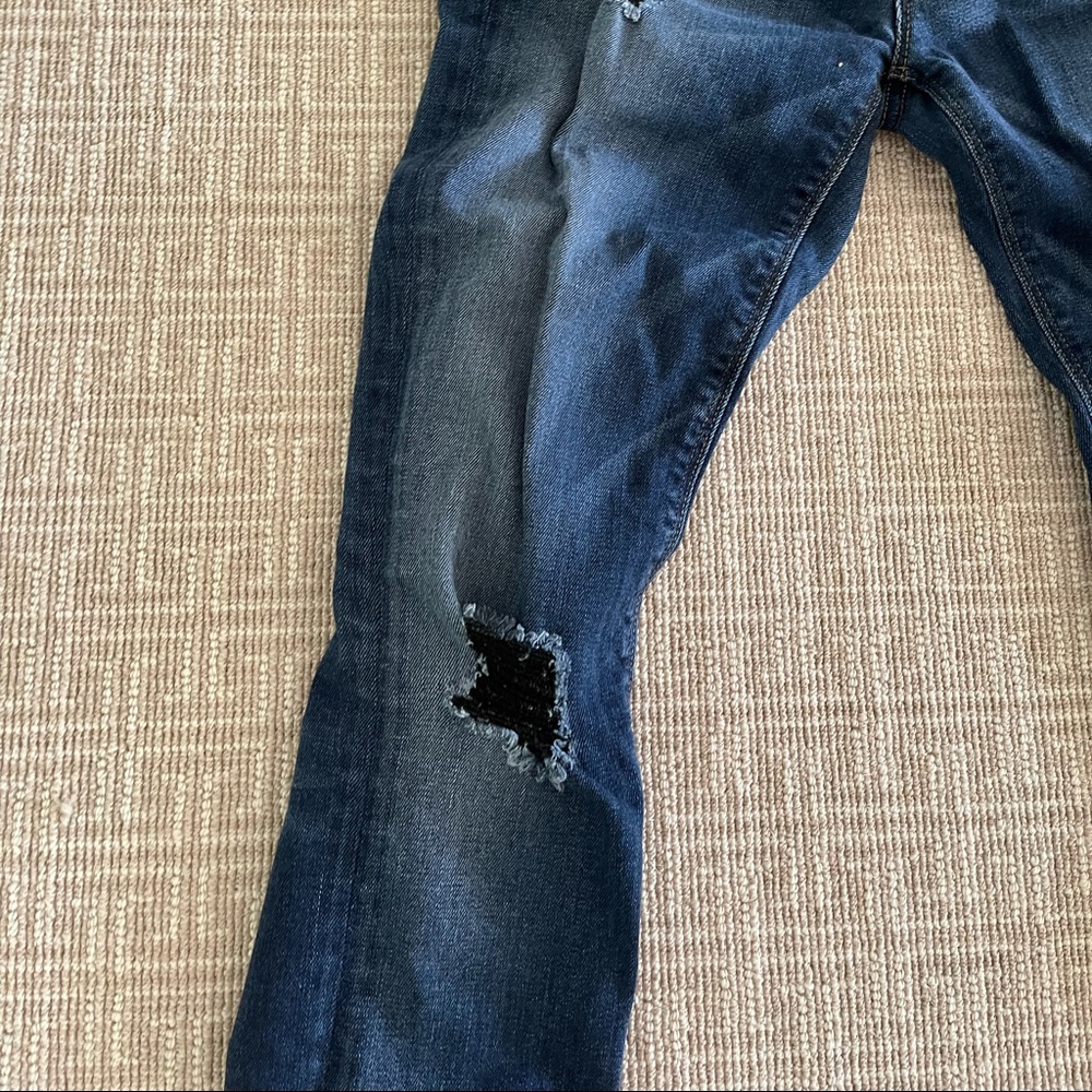 Hudson Mid Rise Ripped Denim Jeans - Picture 2 of 10